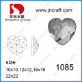 Decorative Faceted Flat Back Heart Crystal Glass Stone for Wedding Dress